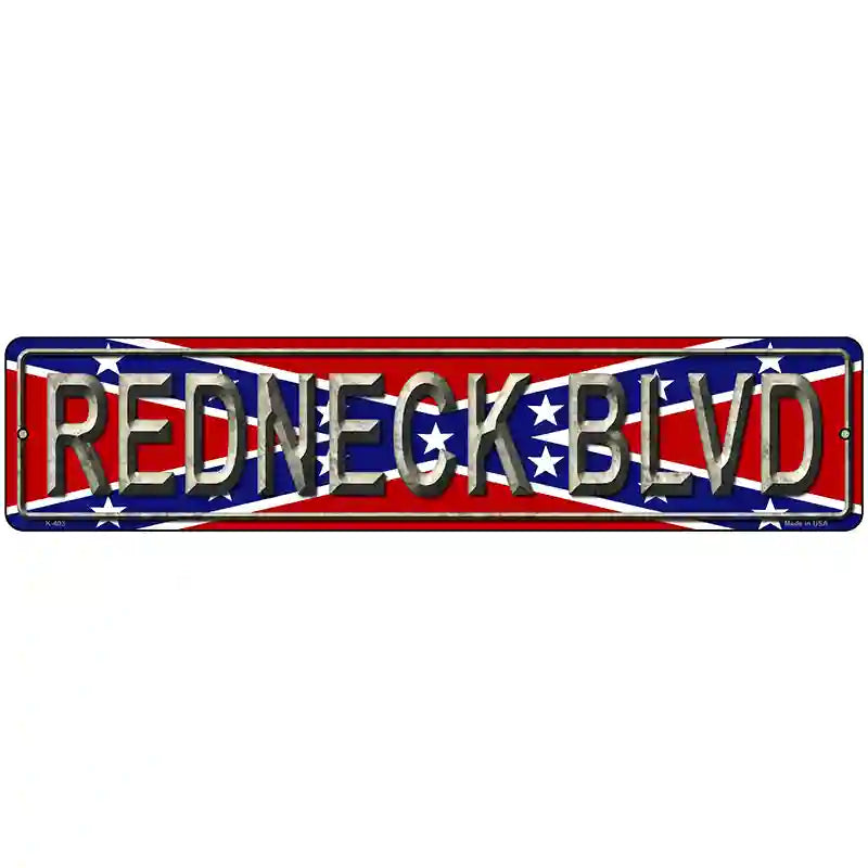 Redneck Blvd Metal Novelty Street Sign 18" x 4" (K)