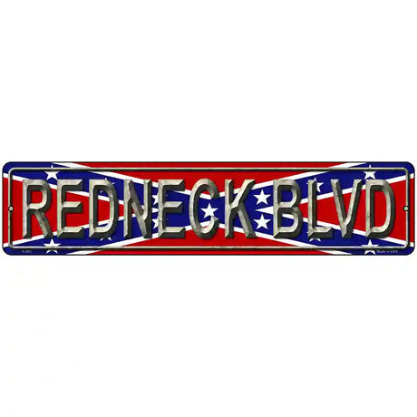 Redneck Blvd Metal Novelty Street Sign 18" x 4" (K)