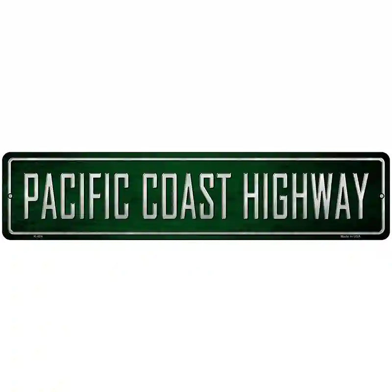 Pacific Coast Highway Metal Novelty Street Sign 18" x 4" (K)