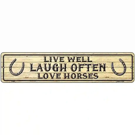 Laugh Often Metal Novelty Street Sign 18" x 4" (K)