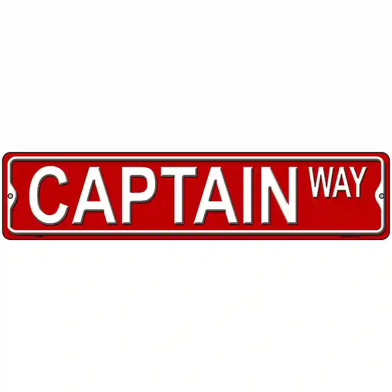 Captain Way Metal Novelty Street Sign 18" x 4" (K)