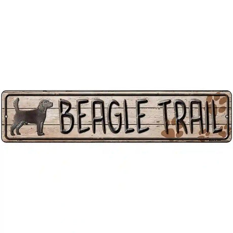 Beagle Trail Novelty Metal Street Sign 18" x 4" (K)