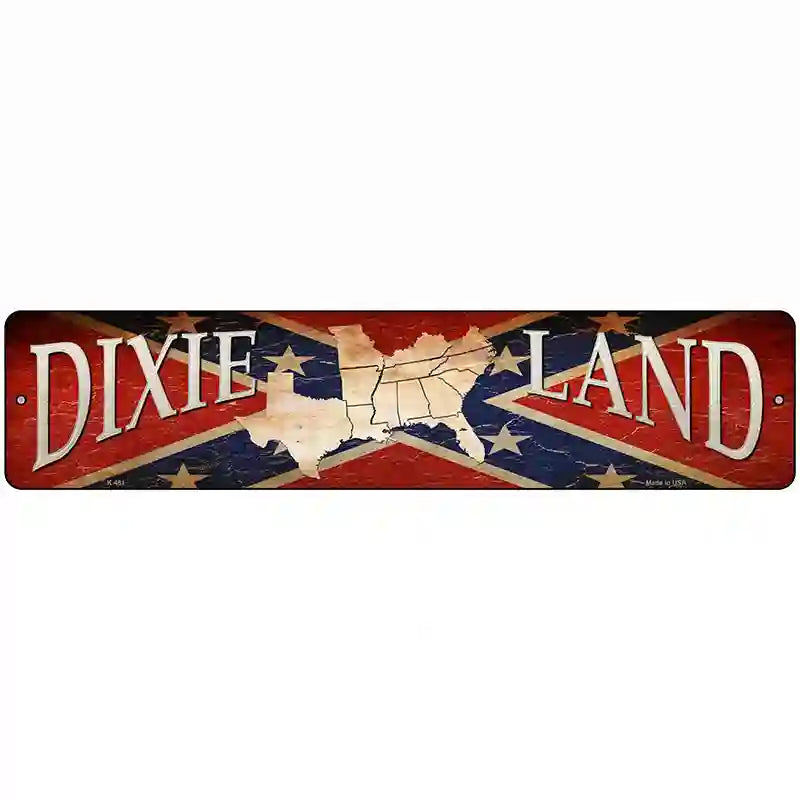 Dixie Land Novelty Metal Street Sign 18" x 4" (K)