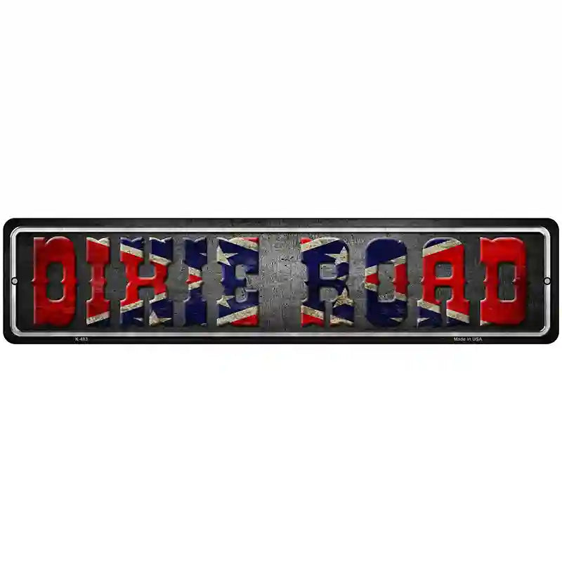 Dixie Road Novelty Metal Street Sign 18" x 4" (K)