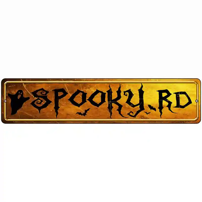 Spooky Road Novelty Metal Street Sign 18" x 4" (K)