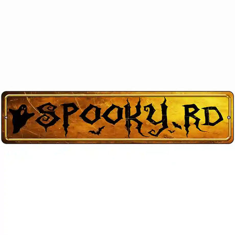 Spooky Road Novelty Metal Street Sign 18" x 4" (K)