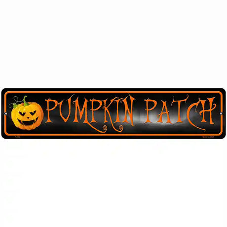 Pumpkin Patch Novelty Metal Street Sign 18" x 4" (K)