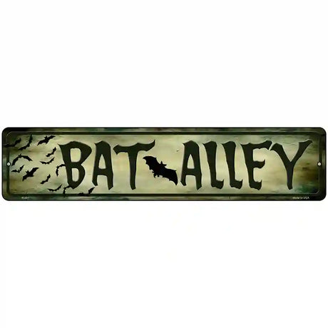 Bat Alley Novelty Metal Street Sign 18" x 4" (K)