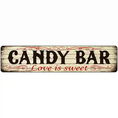 Candy Bar Novelty Metal Street Sign 18" x 4" (K)