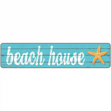 Beach House Novelty Metal Street Sign 18" x 4" (K)