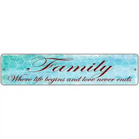 Family Novelty Metal Street Sign 18" x 4" (K)