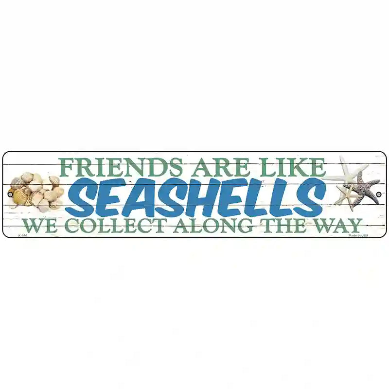 Seashells Novelty Metal Street Sign 18" x 4" (K)