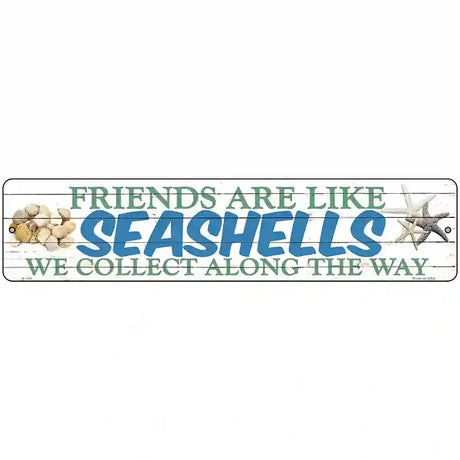 Seashells Novelty Metal Street Sign 18" x 4" (K)