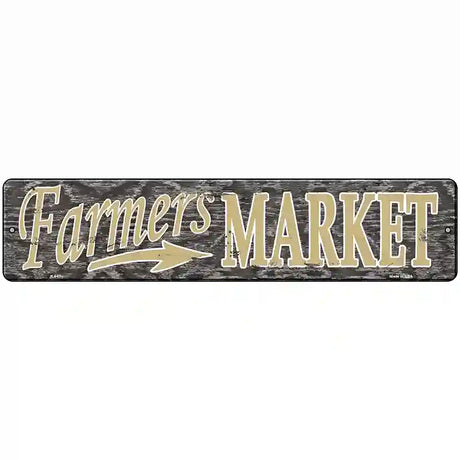 Farmers Market Novelty Metal Street Sign 18" x 4" (K)