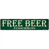 Free Beer Novelty Metal Street Sign 18" x 4" (K)