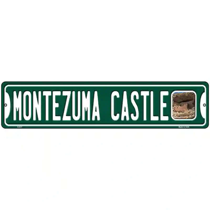 Montezuma Castle Novelty Metal Street Sign 18" x 4" (K)