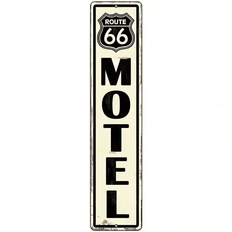 Route 66 Motel Novelty Metal Street Sign 18" x 4" (K)