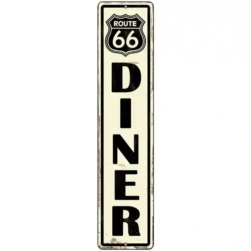 Route 66 Diner Novelty Metal Street Sign 18" x 4" (K)