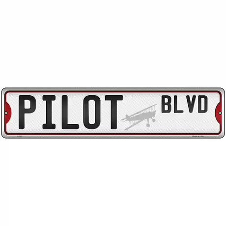 Pilot Blvd Novelty Metal Street Sign 18" x 4" (K)