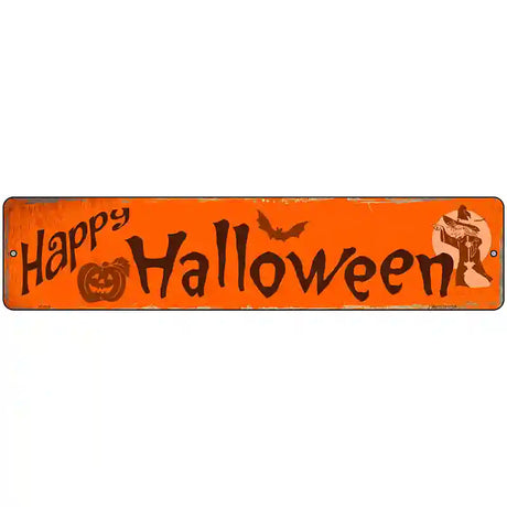 Happy Halloween Novelty Metal Street Sign 18" x 4" (K)