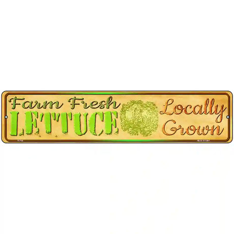 Farm Fresh Lettuce Novelty Metal Street Sign 18" x 4" (K)