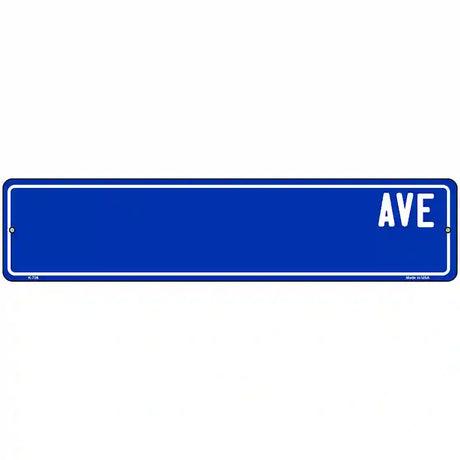 Blue Avenue Blank Novelty Street Sign 18" x 4" (K)