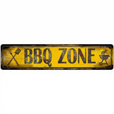 BBQ Zone Novelty Street Sign 18" x 4" (K)