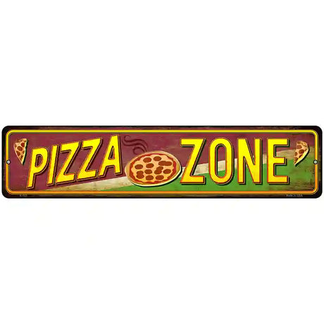 Pizza Zone Novelty Street Sign 18" x 4" (K)