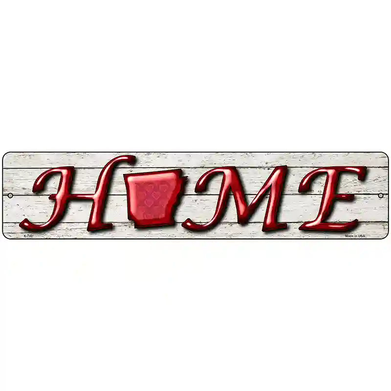 Arkansas Home State Outline Novelty Metal Street Sign 18" x 4" (K)