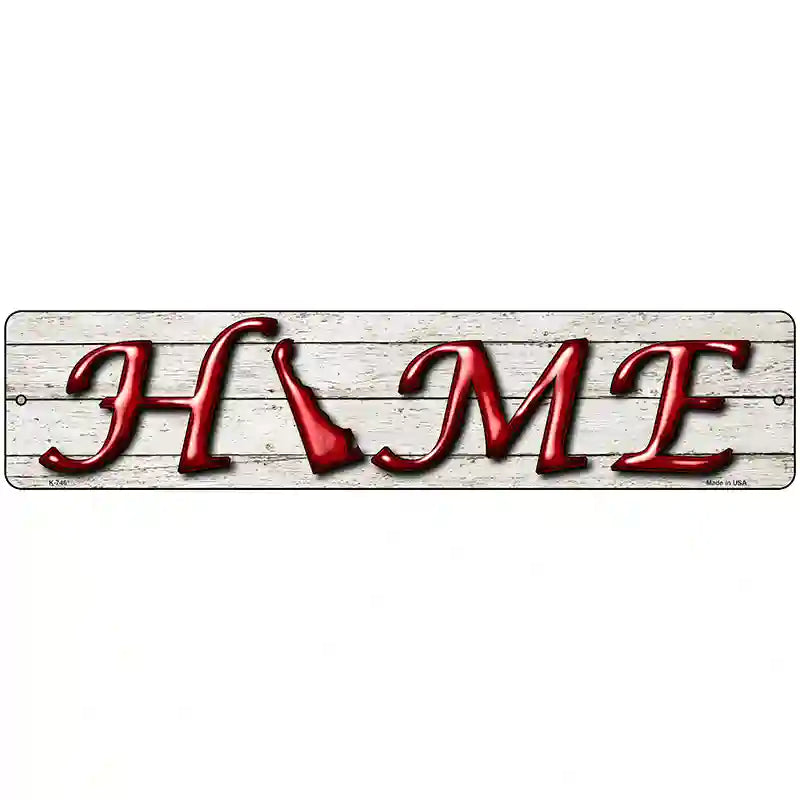 Delaware Home State Outline Novelty Metal Street Sign 18" x 4" (K)