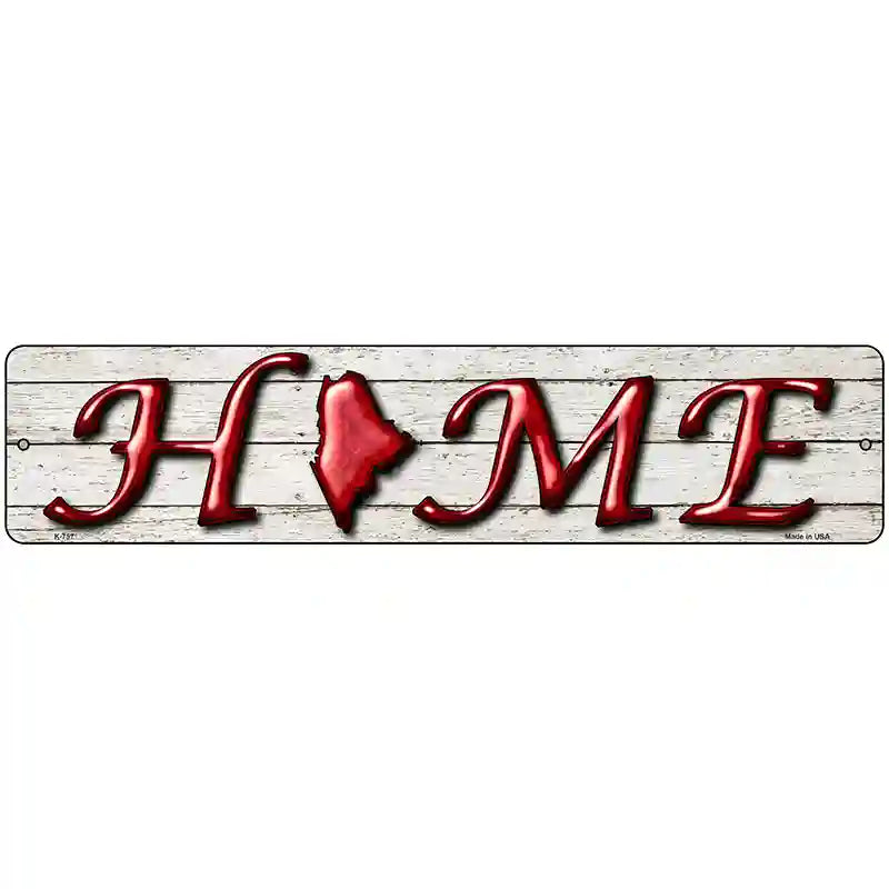 Maine Home State Outline Novelty Metal Street Sign 18" x 4" (K)