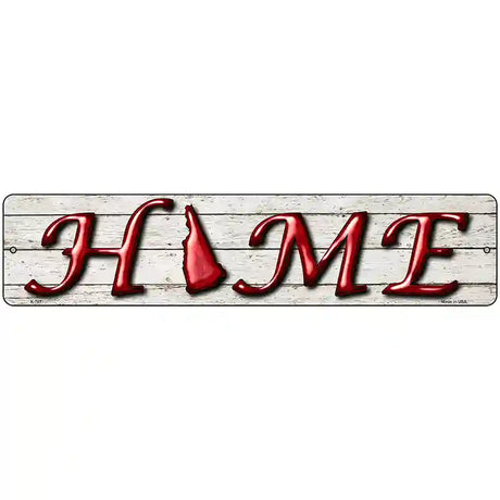 New Hampshire Home State Outline Novelty Metal Street Sign 18" x 4" (K)