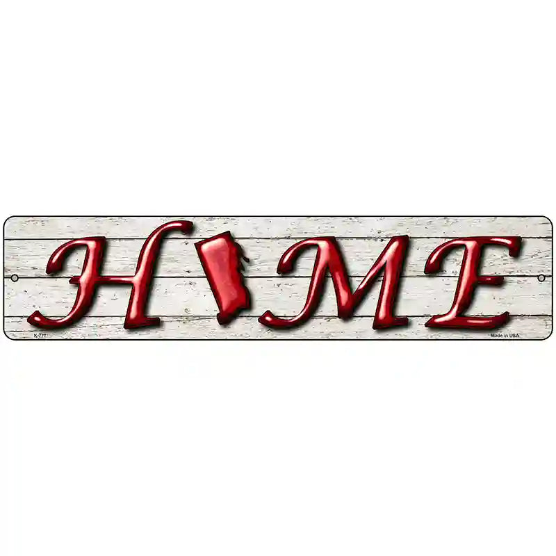 Rhode Island Home State Outline Novelty Metal Street Sign 18" x 4" (K)