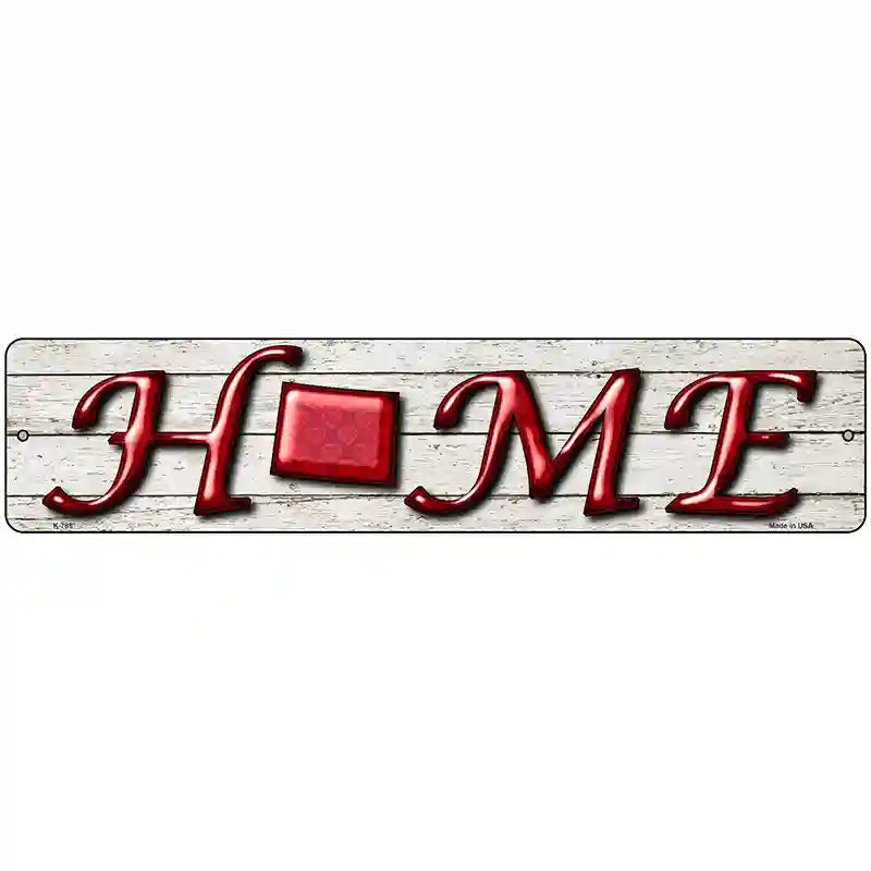 Wyoming Home State Outline Novelty Metal Street Sign 18" x 4" (K)