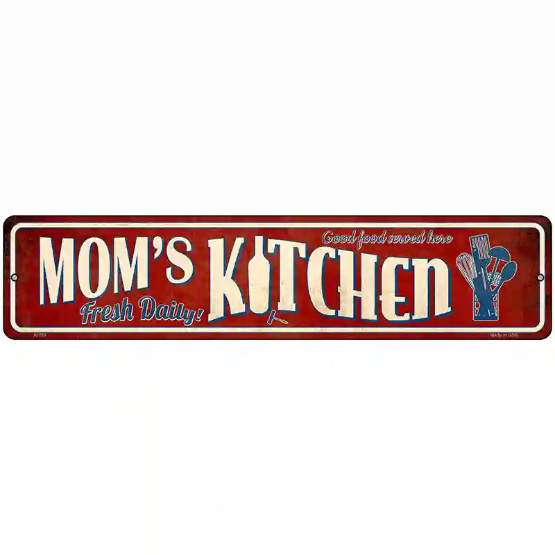 Moms Kitchen Novelty Street Sign 18" x 4" (K)