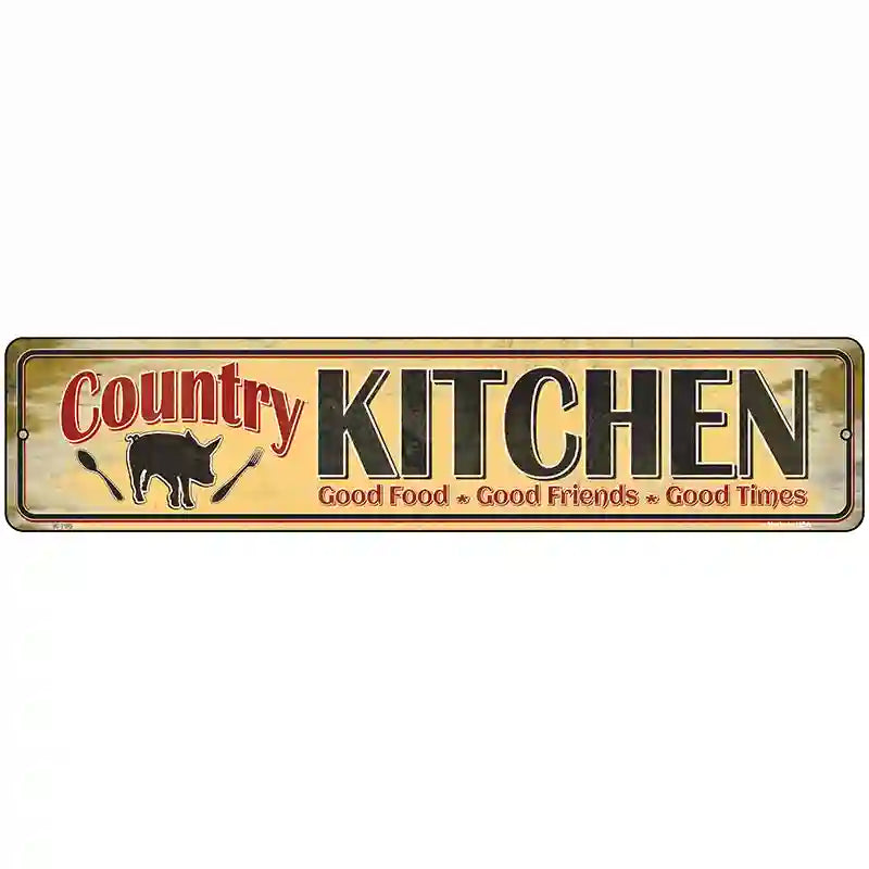 Country Kitchen Novelty Street Sign 18" x 4" (K)