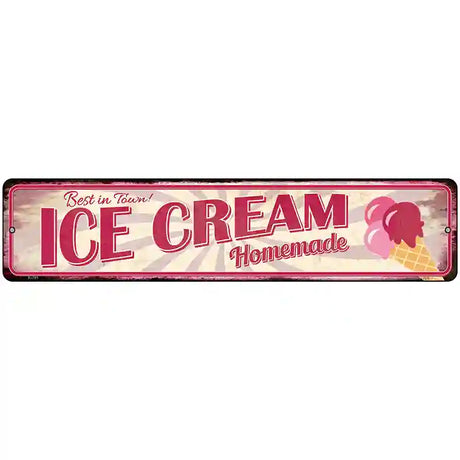 Homeade Ice Cream Novelty Street Sign 18" x 4" (K)