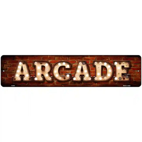 Arcade Bulb Lettering Novelty Metal Street Sign 18" x 4" (K)