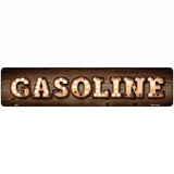 Gasoline Bulb Lettering Novelty Metal Street Sign 18" x 4" (K)