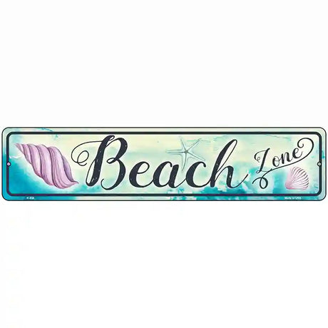 Beach Zone Novelty Metal Street Sign 18" x 4" (K)