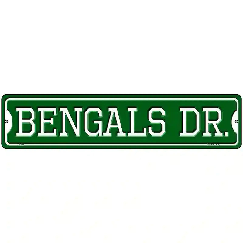 Bengals Dr Novelty Metal Street Sign 18" x 4" (K)