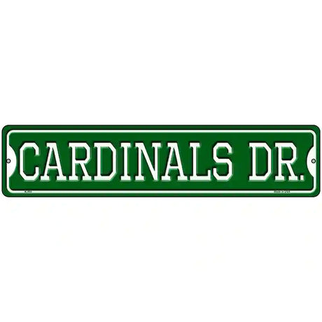 Cardinals Dr Novelty Metal Street Sign 18" x 4" (K)