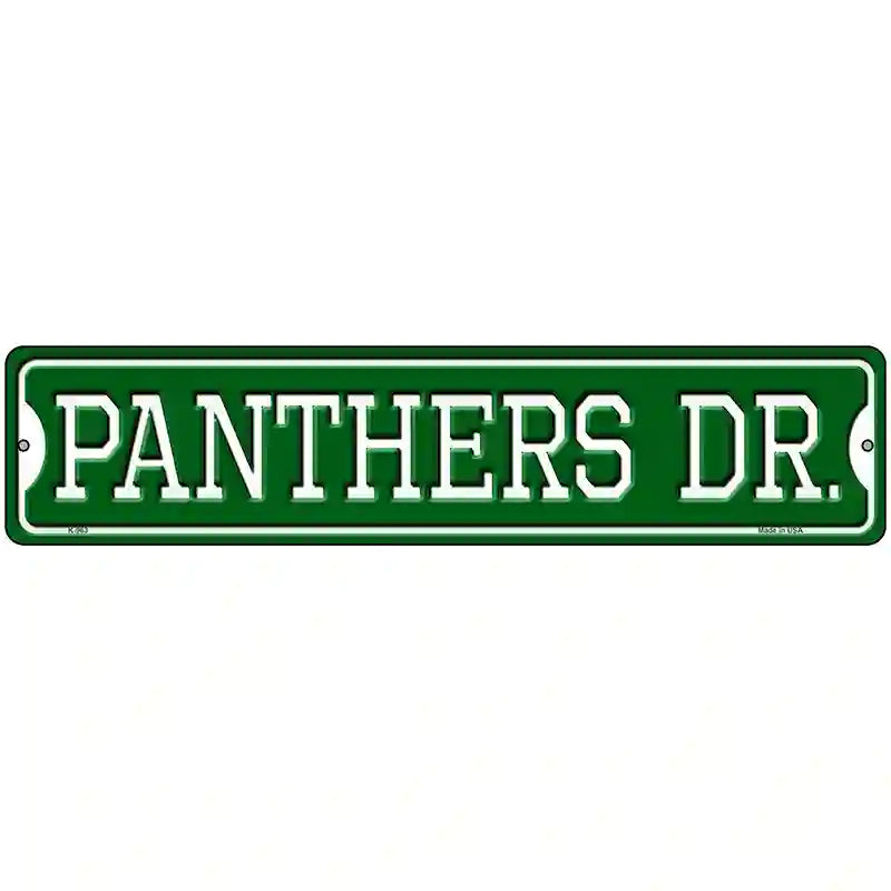 Panthers Dr Novelty Metal Street Sign 18" x 4" (K)