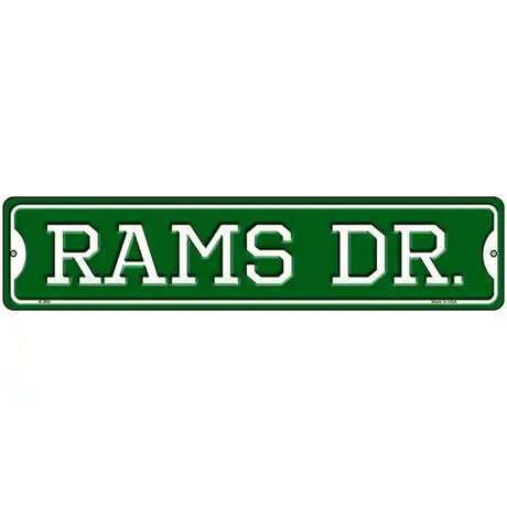 Rams Dr Novelty Metal Street Sign 18" x 4" (K)