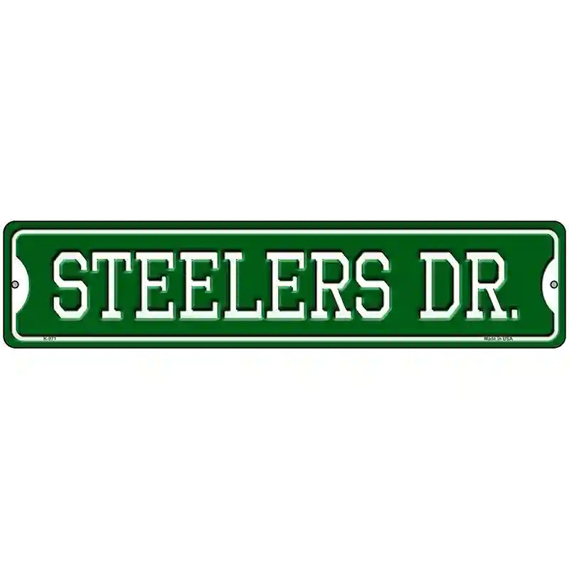 Steelers Dr Novelty Metal Street Sign 18" x 4" (K)
