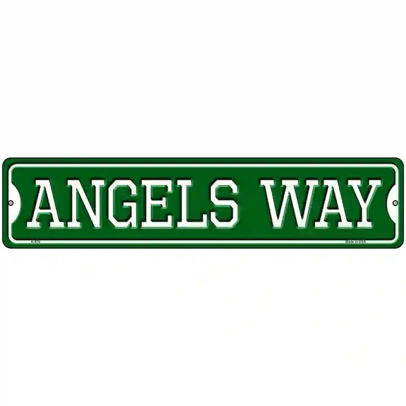 Angels Way Novelty Metal Street Sign 18" x 4" (K)