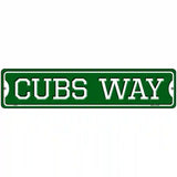 Cubs Way Novelty Metal Street Sign 18" x 4" (K)