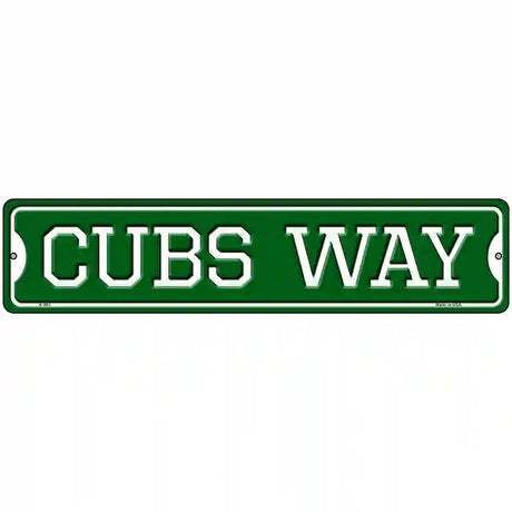 Cubs Way Novelty Metal Street Sign 18" x 4" (K)