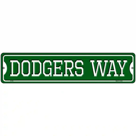 Dodgers Way Novelty Metal Street Sign 18" x 4" (K)