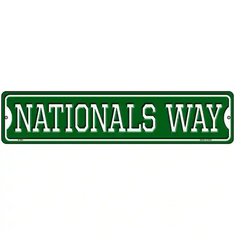 Nationals Way Novelty Metal Street Sign 18" x 4" (K)